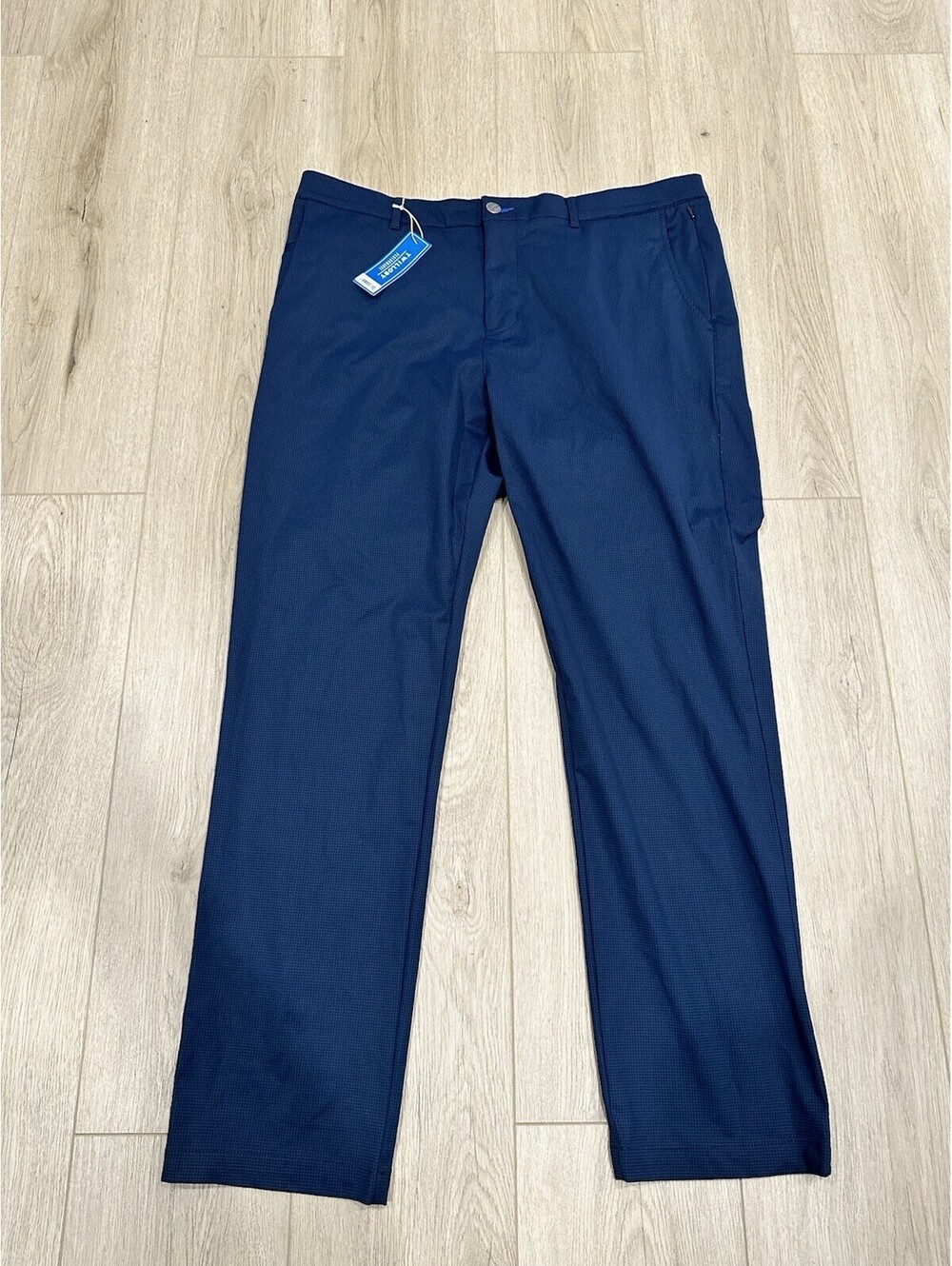 NWT Twillory Performance Pants Mens Size 38x30.5 Houndstooth Blue Golf